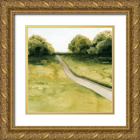 Golden Walk II Gold Ornate Wood Framed Art Print with Double Matting by Popp, Grace