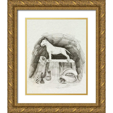 A Gentleman II Gold Ornate Wood Framed Art Print with Double Matting by Wang, Melissa