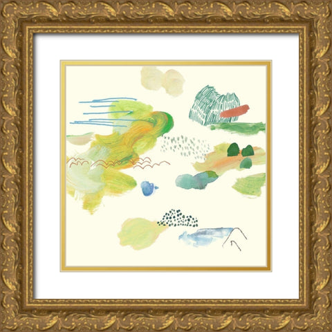 The Lightly Sky III Gold Ornate Wood Framed Art Print with Double Matting by Wang, Melissa