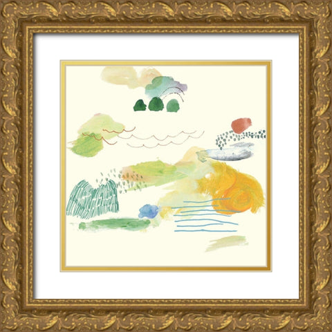 The Lightly Sky IV Gold Ornate Wood Framed Art Print with Double Matting by Wang, Melissa