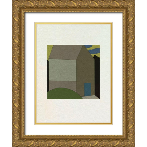 Mountain Houses III Gold Ornate Wood Framed Art Print with Double Matting by Wang, Melissa