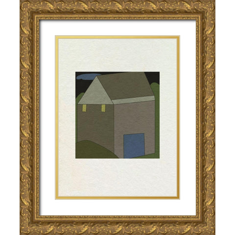 Mountain Houses IV Gold Ornate Wood Framed Art Print with Double Matting by Wang, Melissa
