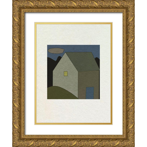 Mountain Houses VI Gold Ornate Wood Framed Art Print with Double Matting by Wang, Melissa