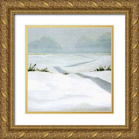 Snowfield II Gold Ornate Wood Framed Art Print with Double Matting by Popp, Grace