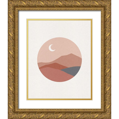 Deconstructed Desert II Gold Ornate Wood Framed Art Print with Double Matting by Green, Jacob