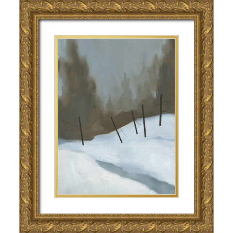 Deep Snow II Gold Ornate Wood Framed Art Print with Double Matting by Green, Jacob