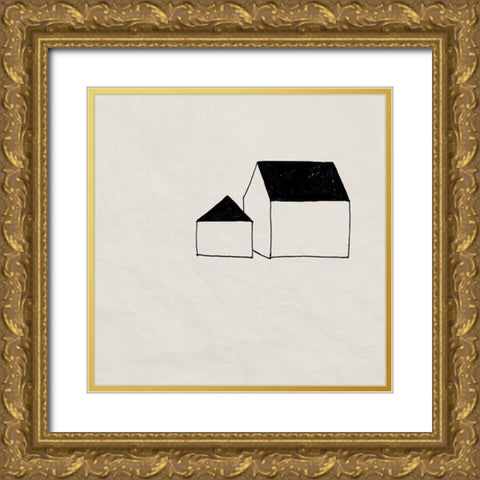 Simple Structures I Gold Ornate Wood Framed Art Print with Double Matting by Green, Jacob
