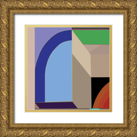 LTower9b Gold Ornate Wood Framed Art Print with Double Matting by Cartissi