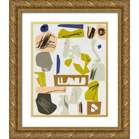 High Reach IV Gold Ornate Wood Framed Art Print with Double Matting by Wang, Melissa
