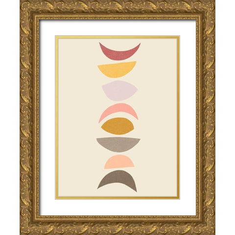 Phase Stack II Gold Ornate Wood Framed Art Print with Double Matting by Vess, June Erica