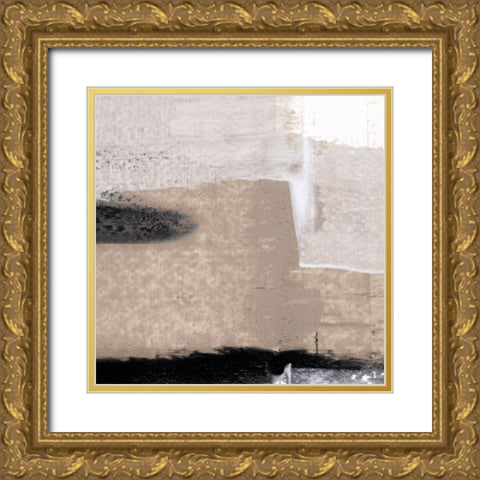 Mozaic IV Gold Ornate Wood Framed Art Print with Double Matting by Aryai, Sia