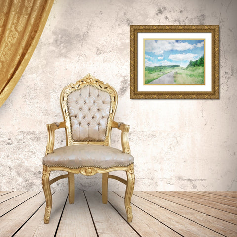 Trail Path Gold Ornate Wood Framed Art Print with Double Matting by Curinga, Kim