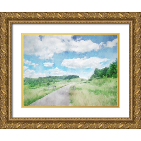 Trail Path Gold Ornate Wood Framed Art Print with Double Matting by Curinga, Kim