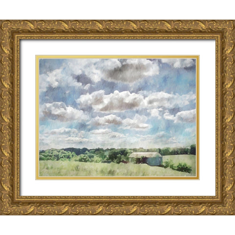 Sky Barn Gold Ornate Wood Framed Art Print with Double Matting by Curinga, Kim