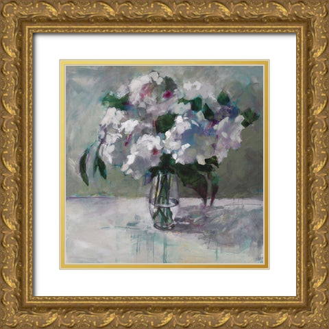 Serenity Arrangement Gold Ornate Wood Framed Art Print with Double Matting by Riger, Sue