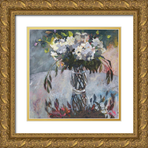 Garden Party Arrangement Gold Ornate Wood Framed Art Print with Double Matting by Riger, Sue