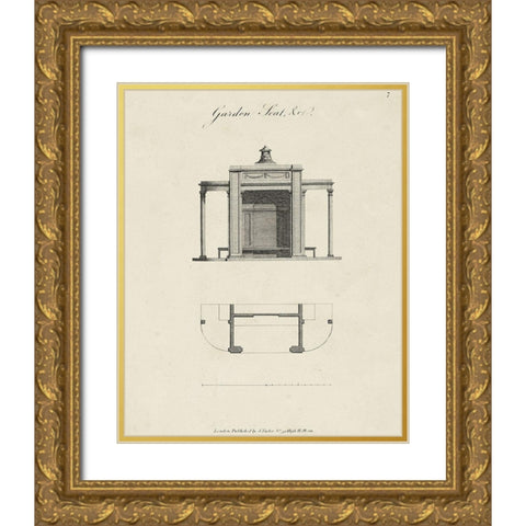 Garden Pavilion I Gold Ornate Wood Framed Art Print with Double Matting by Vision Studio