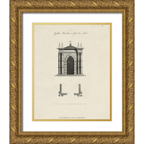 Garden Pavilion III Gold Ornate Wood Framed Art Print with Double Matting by Vision Studio