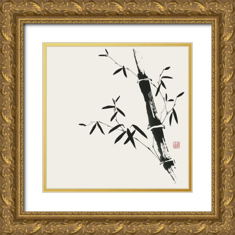 Bamboo Collection II Gold Ornate Wood Framed Art Print with Double Matting by Rae, Nan