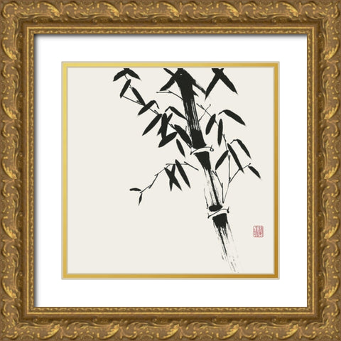 Bamboo Collection VIII Gold Ornate Wood Framed Art Print with Double Matting by Rae, Nan