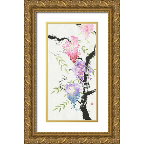 The Family Tree Gold Ornate Wood Framed Art Print with Double Matting by Rae, Nan