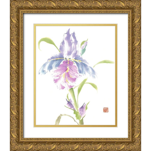 Natures Grace Gold Ornate Wood Framed Art Print with Double Matting by Rae, Nan