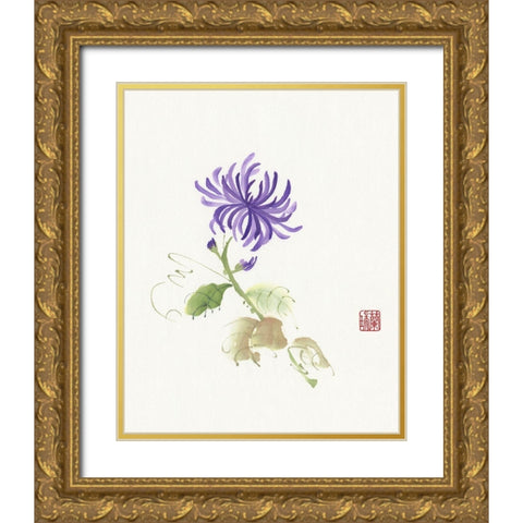 One of Four II Gold Ornate Wood Framed Art Print with Double Matting by Rae, Nan