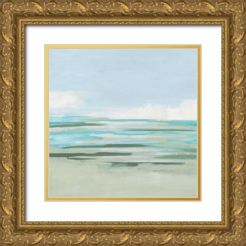Pale Marsh Coast II Gold Ornate Wood Framed Art Print with Double Matting by Vess, June Erica