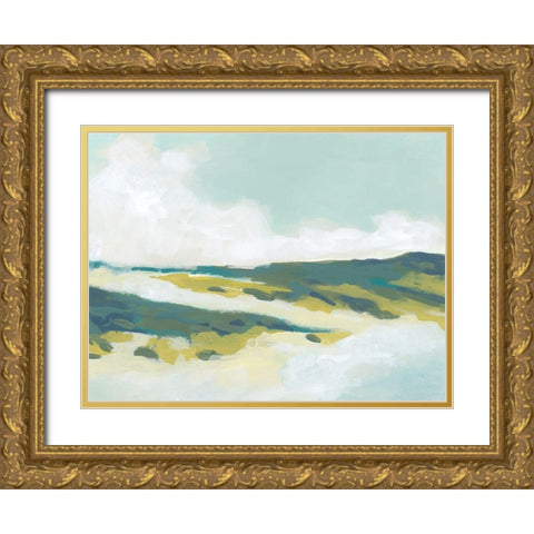Hillside Swath II Gold Ornate Wood Framed Art Print with Double Matting by Vess, June Erica