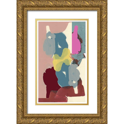 Big Shapes I Gold Ornate Wood Framed Art Print with Double Matting by Cartissi