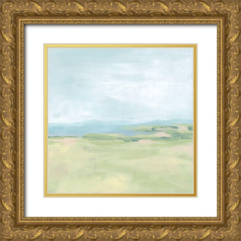 Soft Inlet II Gold Ornate Wood Framed Art Print with Double Matting by Vess, June Erica