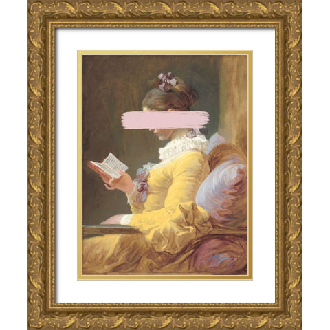 Fragonard Femme II Gold Ornate Wood Framed Art Print with Double Matting by Green, Jacob
