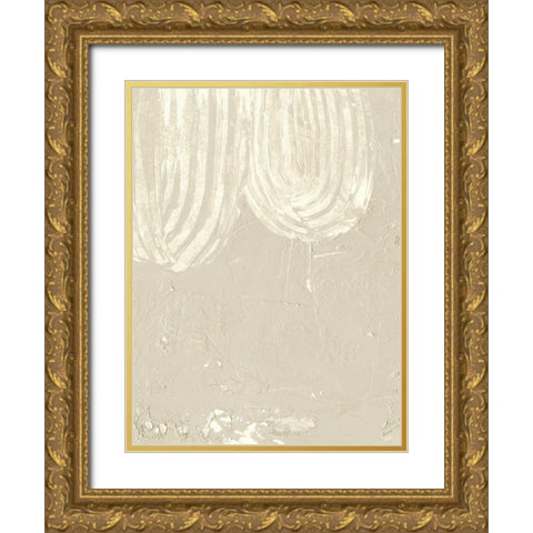 Sandy Arcs II Gold Ornate Wood Framed Art Print with Double Matting by Wang, Melissa