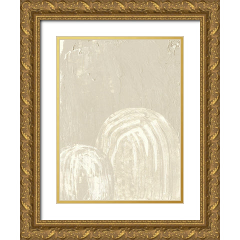 Sandy Arcs III Gold Ornate Wood Framed Art Print with Double Matting by Wang, Melissa