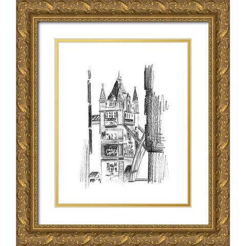 Day Street IV Gold Ornate Wood Framed Art Print with Double Matting by Wang, Melissa