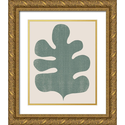 Palm Morph II Gold Ornate Wood Framed Art Print with Double Matting by Vess, June Erica