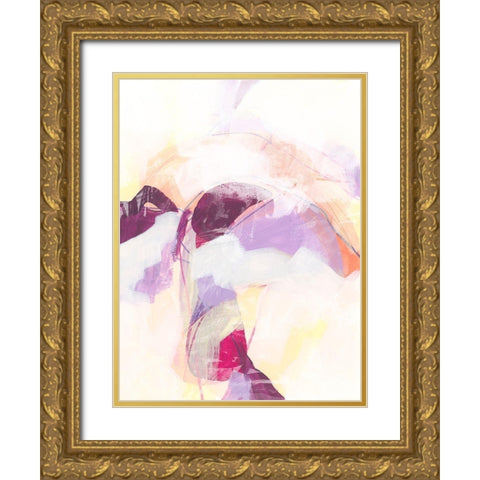 Polar Magenta II Gold Ornate Wood Framed Art Print with Double Matting by Vess, June Erica