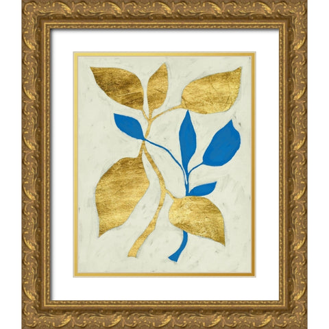 Gilt Tropic V Gold Ornate Wood Framed Art Print with Double Matting by Zarris, Chariklia