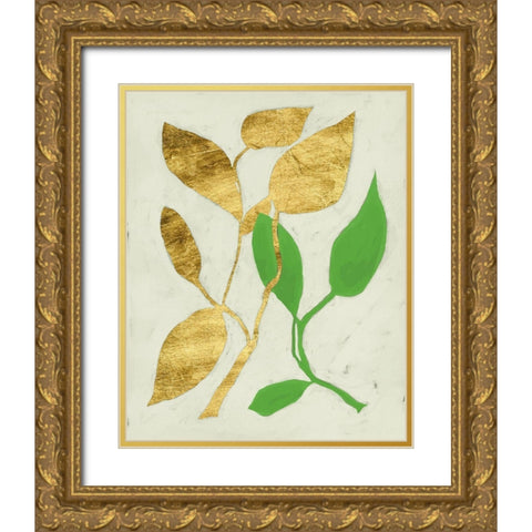 Gilt Tropic VI Gold Ornate Wood Framed Art Print with Double Matting by Zarris, Chariklia