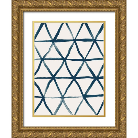 Monochrome Signals VII Gold Ornate Wood Framed Art Print with Double Matting by Vess, June Erica
