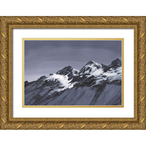 Moonlit Mountain Range II Gold Ornate Wood Framed Art Print with Double Matting by Willett, Michael