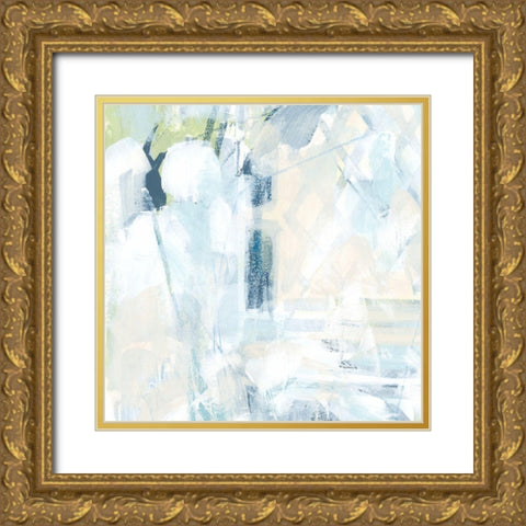 Blue Network IV Gold Ornate Wood Framed Art Print with Double Matting by Vess, June Erica