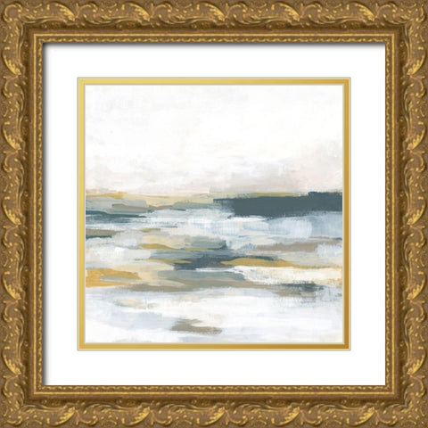 Ochre Vista I Gold Ornate Wood Framed Art Print with Double Matting by Vess, June Erica