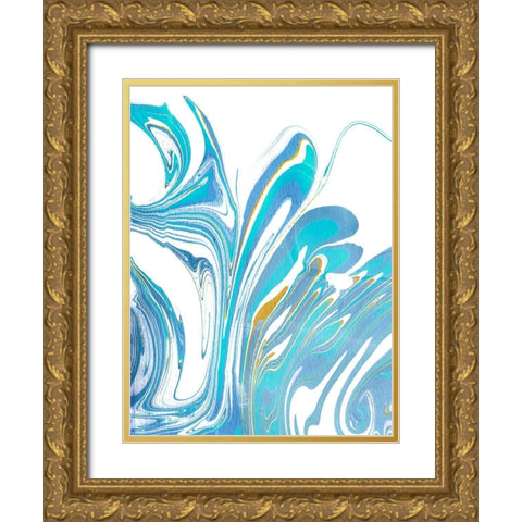 Galaxie I Gold Ornate Wood Framed Art Print with Double Matting by Longley, Alicia