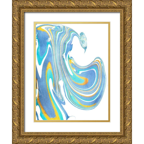 Galaxie V Gold Ornate Wood Framed Art Print with Double Matting by Longley, Alicia