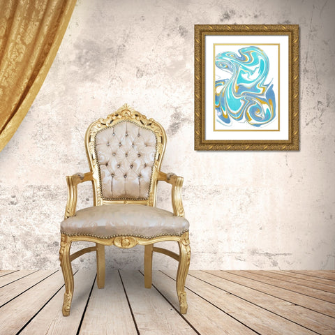 Galaxie VI Gold Ornate Wood Framed Art Print with Double Matting by Longley, Alicia