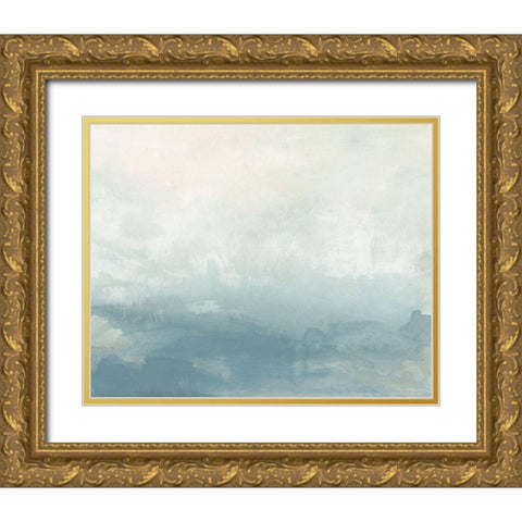 Tone Scape I Gold Ornate Wood Framed Art Print with Double Matting by Vess, June Erica