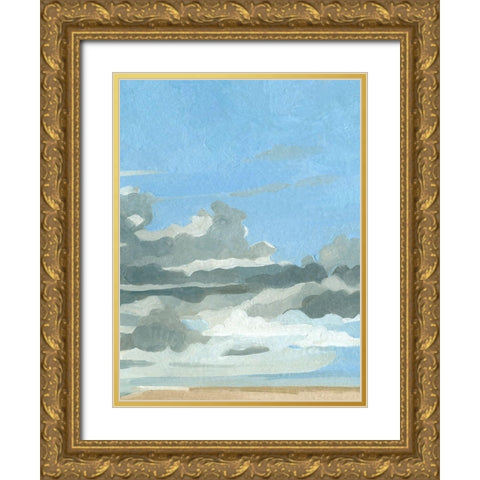 Oceanic Clouds II Gold Ornate Wood Framed Art Print with Double Matting by Caroline, Emma