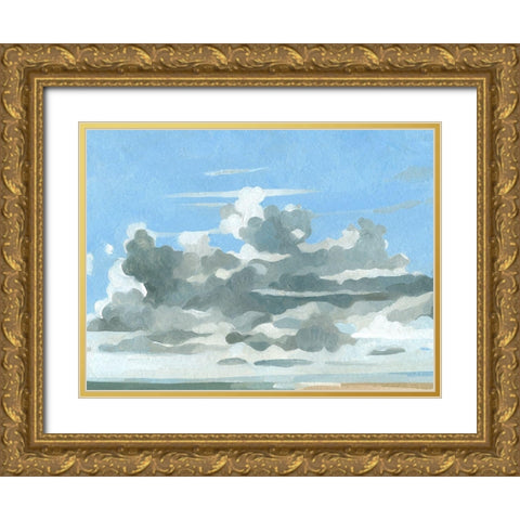 Oceanic Clouds III Gold Ornate Wood Framed Art Print with Double Matting by Caroline, Emma