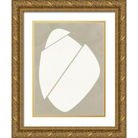 Neutral Wedge I Gold Ornate Wood Framed Art Print with Double Matting by Green, Jacob